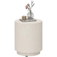 BEISTELLTISCH in Beton-Optik 37 cm x 37 cm x 43 cm Anorganisches Erz-Pulver Grau - Creme, Stein (37/37/43cm)