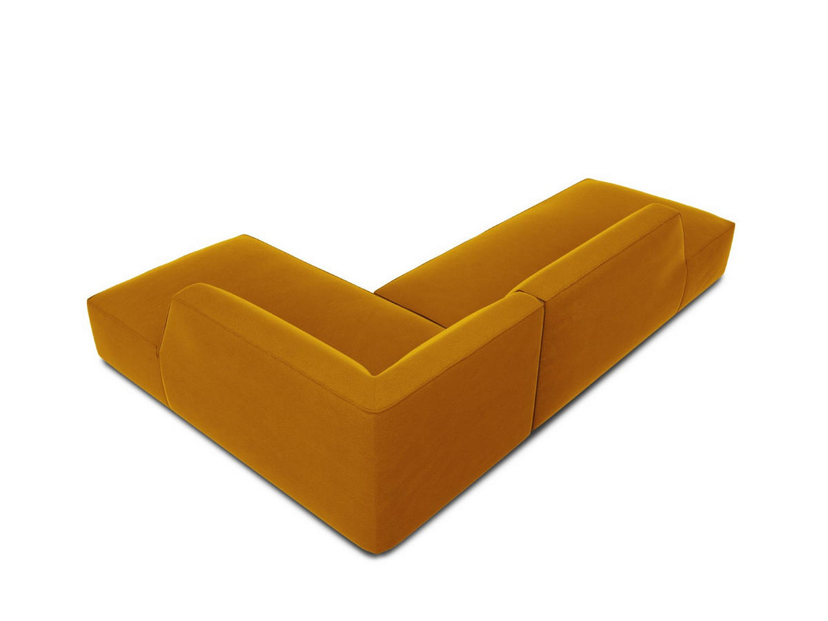 ECKSOFA rechts Ruby aus Samt gelb 4 Sitzplätze - Gelb, Textil (180/273cm) - Micadoni