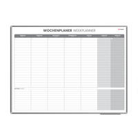 MAGNETISCHER Wochenplaner 120x90cm für Wochensplanungen - Weiß, Metall (120/90/1.8cm) - ALLboards