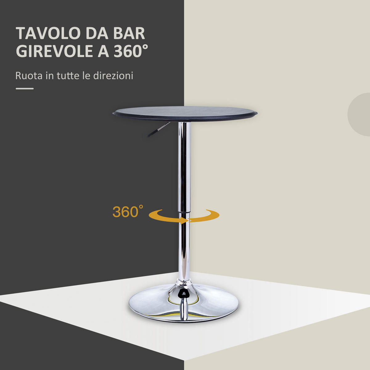 BARTISCH Schwarz 1 Stück - Schwarz, Kunststoff (63/67/93cm) - GiPP