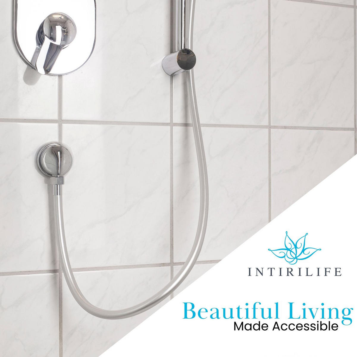 UNIVERSAL DUSCHSCHLAUCH 150 cm Länge - Silberfarben, Kunststoff (150cm) - Intirilife