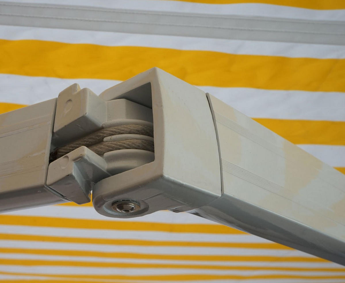 ALU-MARKISE Gelb, Weiß - Gelb/Weiß, Textil (400/18/300cm) - MCW