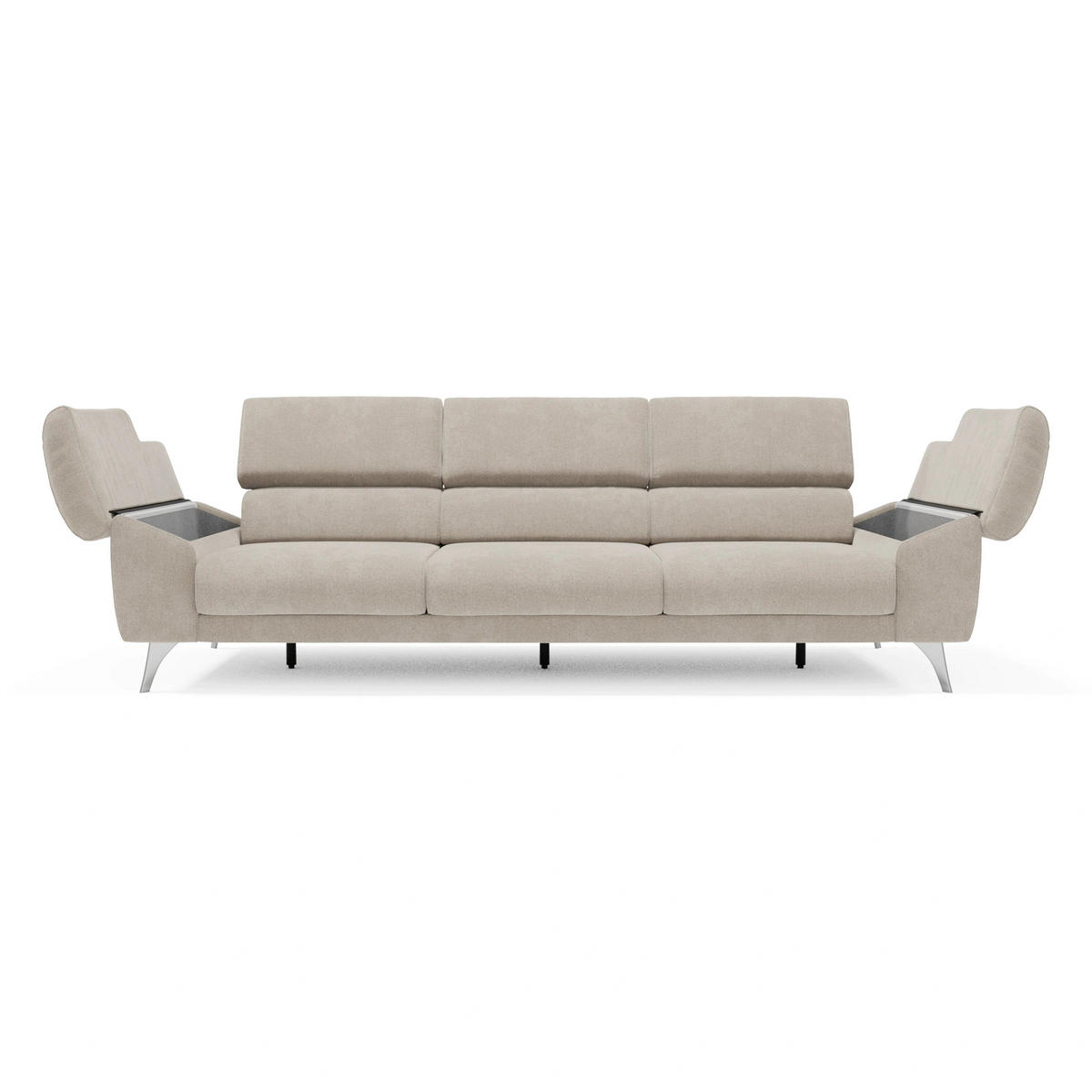 LINEARSOFA Donatello - Creme, Metall (265/76/102cm) - Divani.store