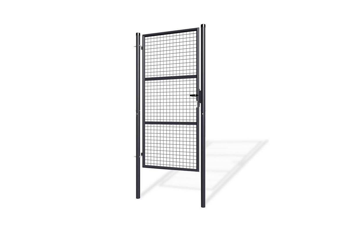 ZAUNTOR Olga grau 1m H.200cm Metall - Grau, Metall (106/206cm) - Casanoov