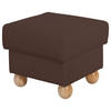 HOCKER Kasha Bezug Kunstleder Buche natur / braun - Braun, Kunststoff (54/48/54cm) - 58aufmkessel