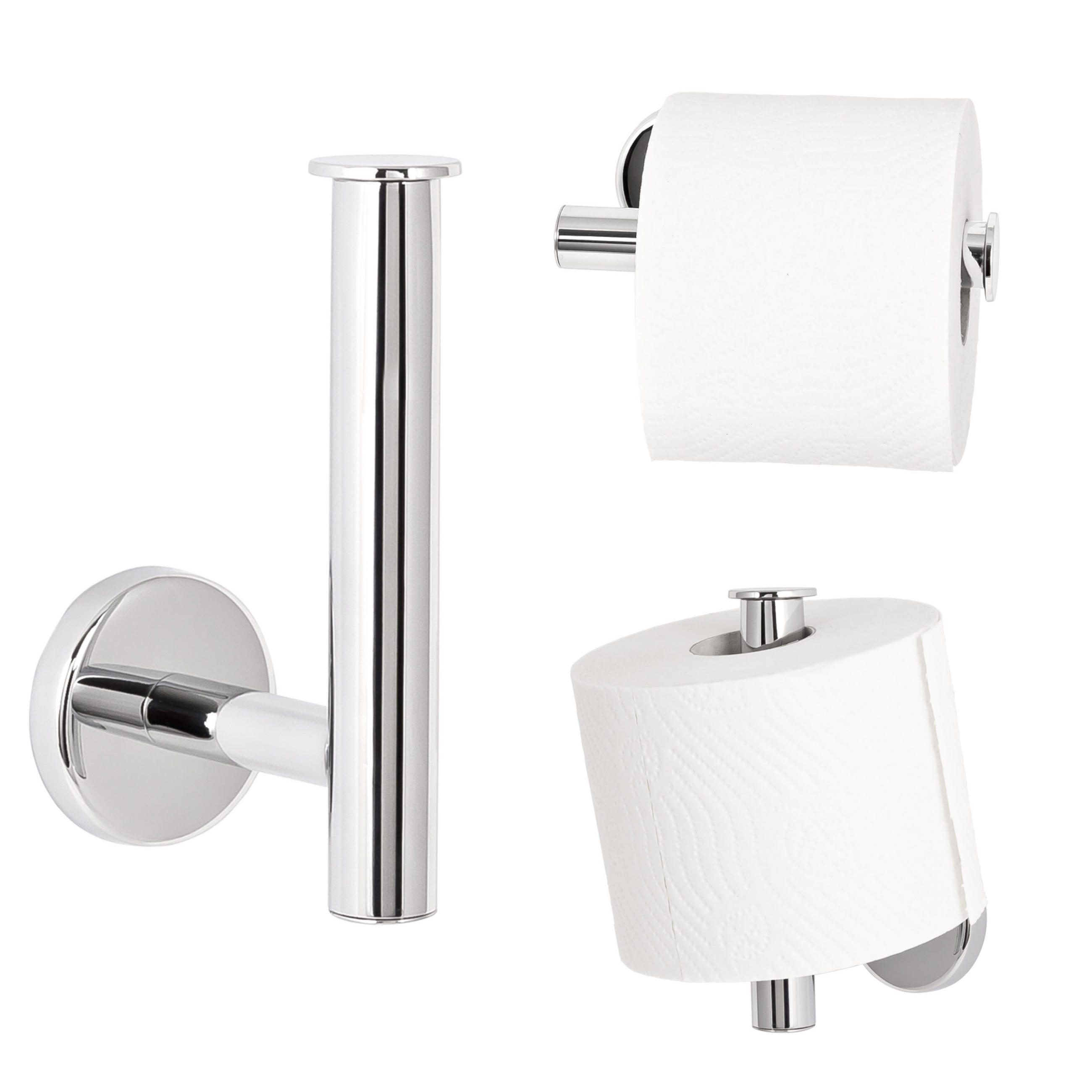 TOILETTENPAPIERHALTER LUCENTE, Edelstahl verchromt - Chromfarben, Metall (15/5.7/9cm) - bremermann