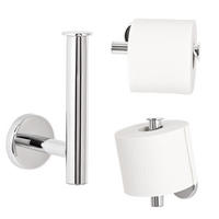 TOILETTENPAPIERHALTER LUCENTE, Edelstahl verchromt - Chromfarben, Metall (15/5.7/9cm) - bremermann