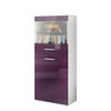 VITRINE Almada Front in Brombeer Hochglanz - Brombeere, Holzwerkstoff (53/125/30cm) - Vladon