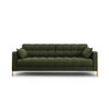 SOFA Mamaia aus strukturiertem Stoff grün 3 Sitzplätze - Grün, Textil (92/75/177cm) - Micadoni