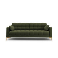 SOFA Mamaia aus strukturiertem Stoff grün 3 Sitzplätze - Grün, Textil (92/75/177cm) - Micadoni
