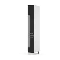 BADSCHRANK Fame-Line Anthrazit Hochglanz 30 x 206.8 cm - Anthrazit/Weiß, Holzwerkstoff (30/206.8/58cm) - Vicco