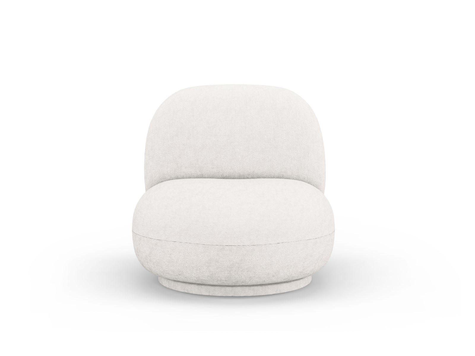 DREHSESSEL Chuck aus Chenille-Stoff leichtes beige - Beige, Textil (77/80/78cm) - Micadoni