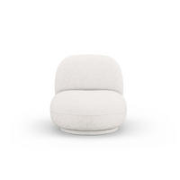 DREHSESSEL Chuck aus Chenille-Stoff leichtes beige - Beige, Textil (77/80/78cm) - Micadoni