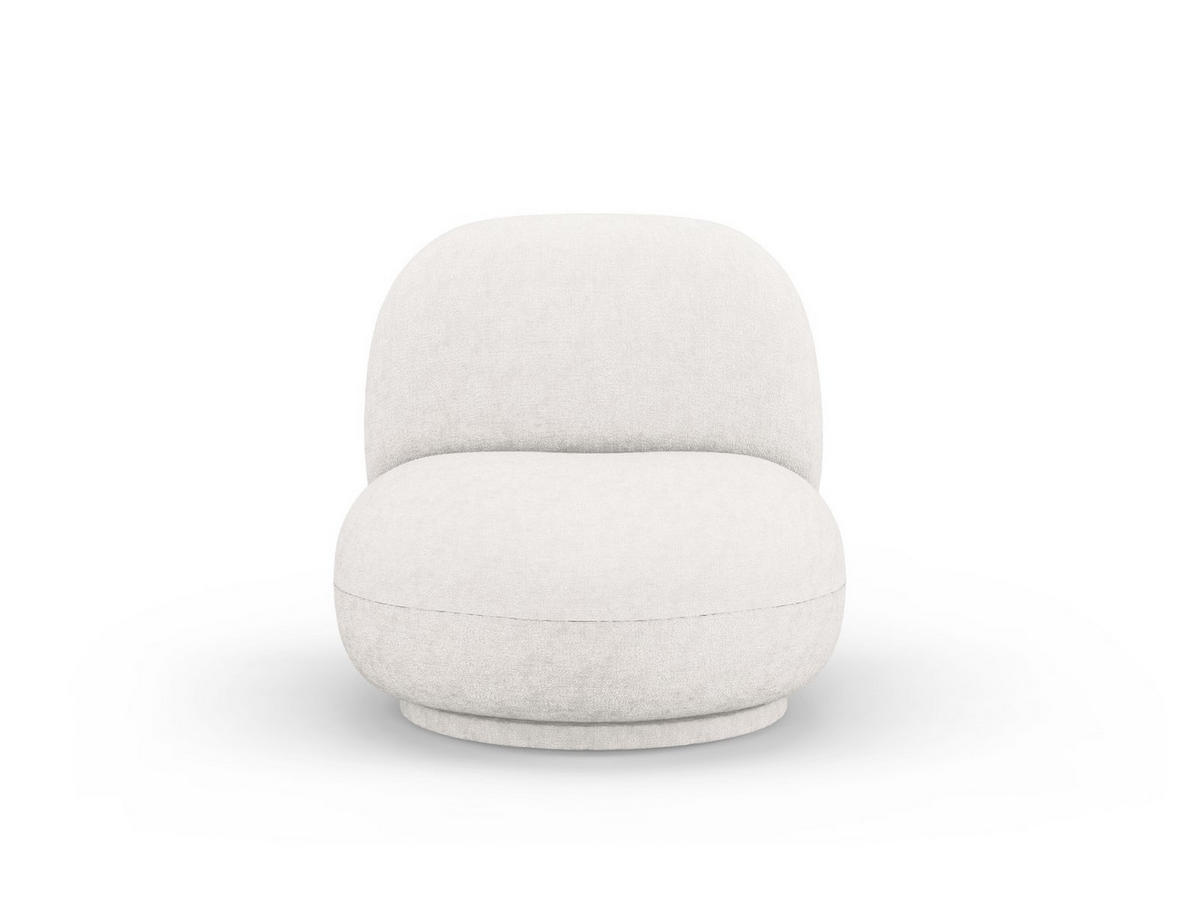 DREHSESSEL Chuck aus Chenille-Stoff leichtes beige - Beige, Textil (77/80/78cm) - Micadoni