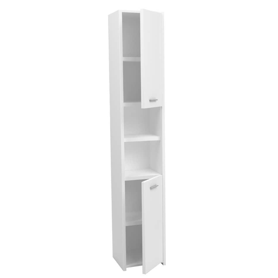 HOCHSCHRANK HANNES - Weiß, Holzwerkstoff (30/165/30cm) - kommodly