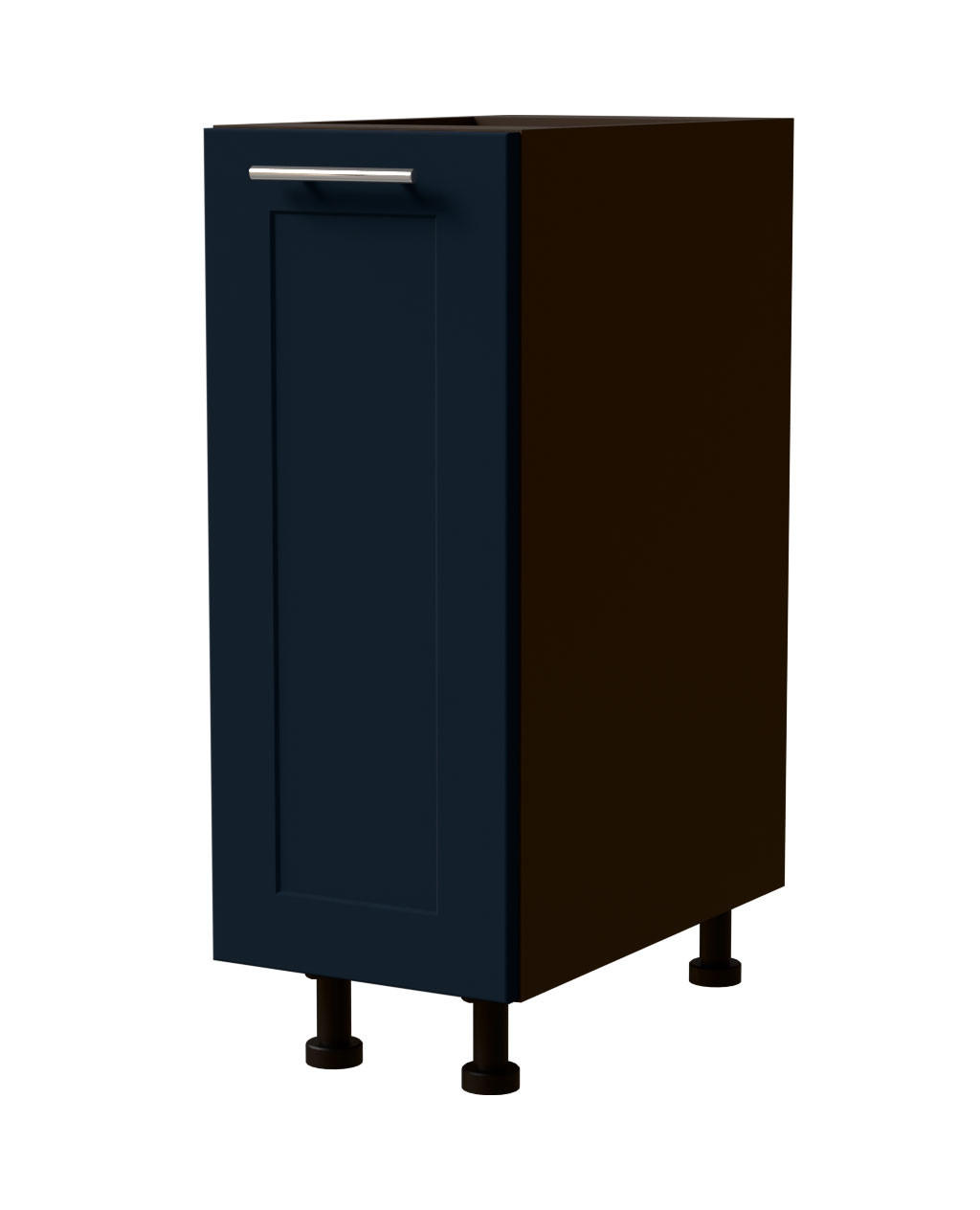 Feldmann-Wohnen Küchenunterschrank Dunkelblau, Dunkelgrau 30x82x50 cm