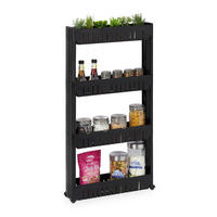 NÁBYTOK do nicher - čierna, plast (12.5/101/54cm) - Relaxdays