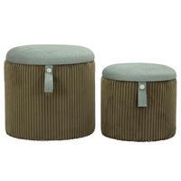 POUF mit Stauraum Bolzano - Grün, Textil (38/39/38cm) - Mauro Ferretti