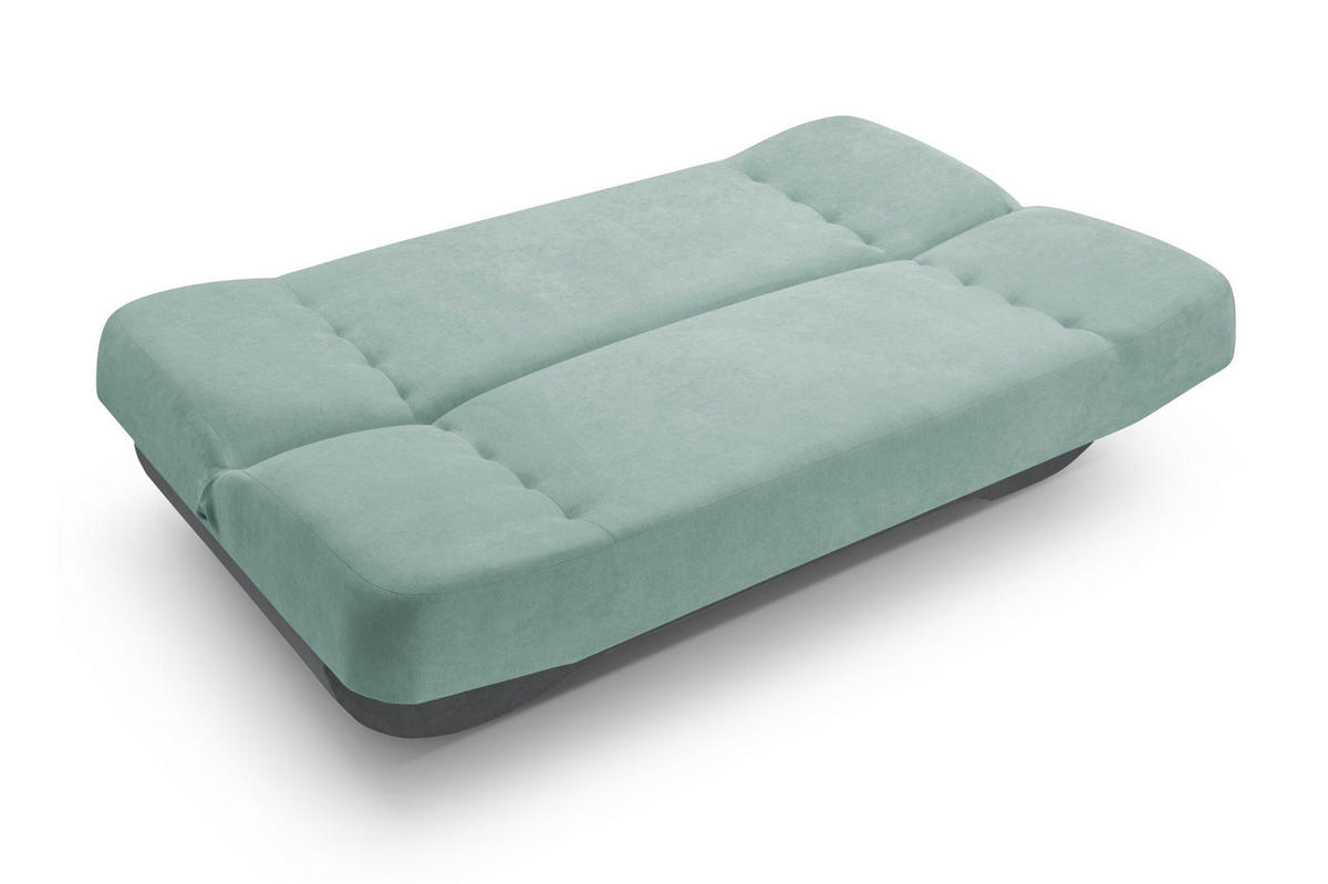 SCHLAFSOFA -PAFOS (Mint + Hellgrau) - Grün, Holz (192/90/87cm) - Möblo