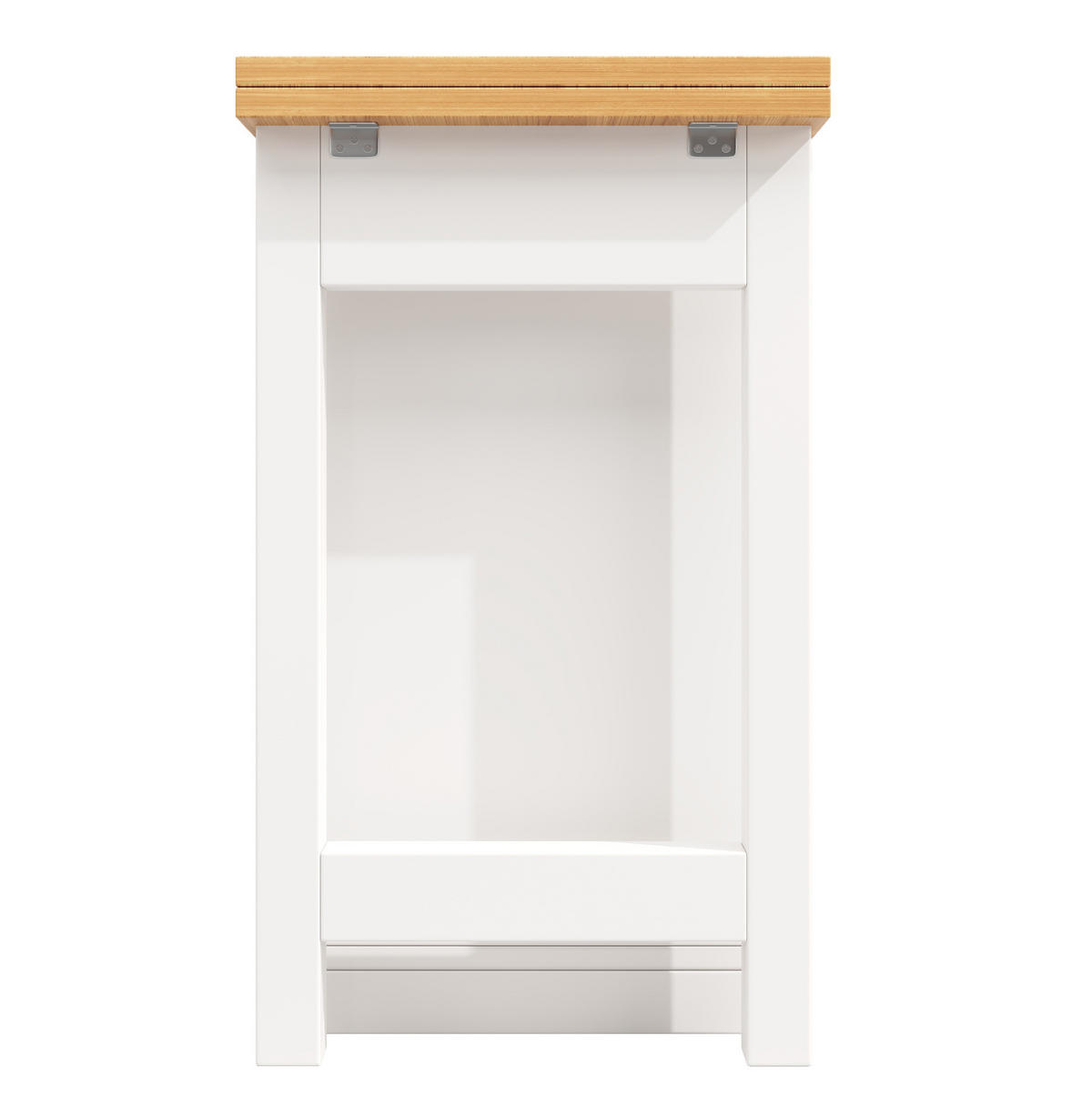 BARTISCH ausziehbar 120-180 cm MDF Natur/Weiß mit Stauraum - Weiß, Holzwerkstoff (40/76/180cm) - Meubliv