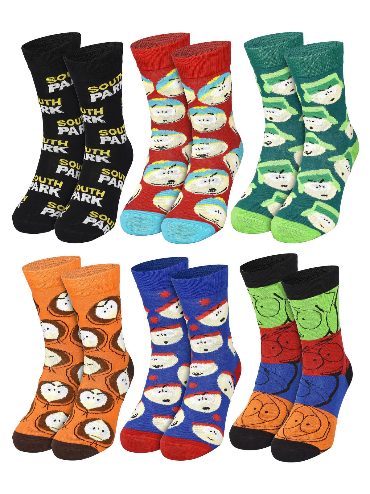 ADVENTSKALENDER South Park mit 12 Paar Socken Größe 40-45 - Multicolor, Textil (37/5/26.5cm) - United Labels