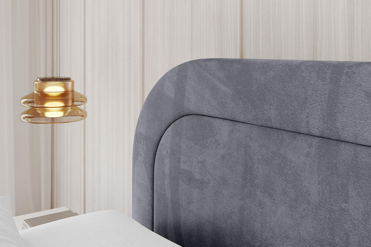 POLSTERBETT mit Bettkasten und Lattenrost, Boxbett ohne Matratze - LERAY 180x200 Dunkelgrau - Dunkelgrau, Holzwerkstoff/Textil (180/200cm) - ALTDECOR