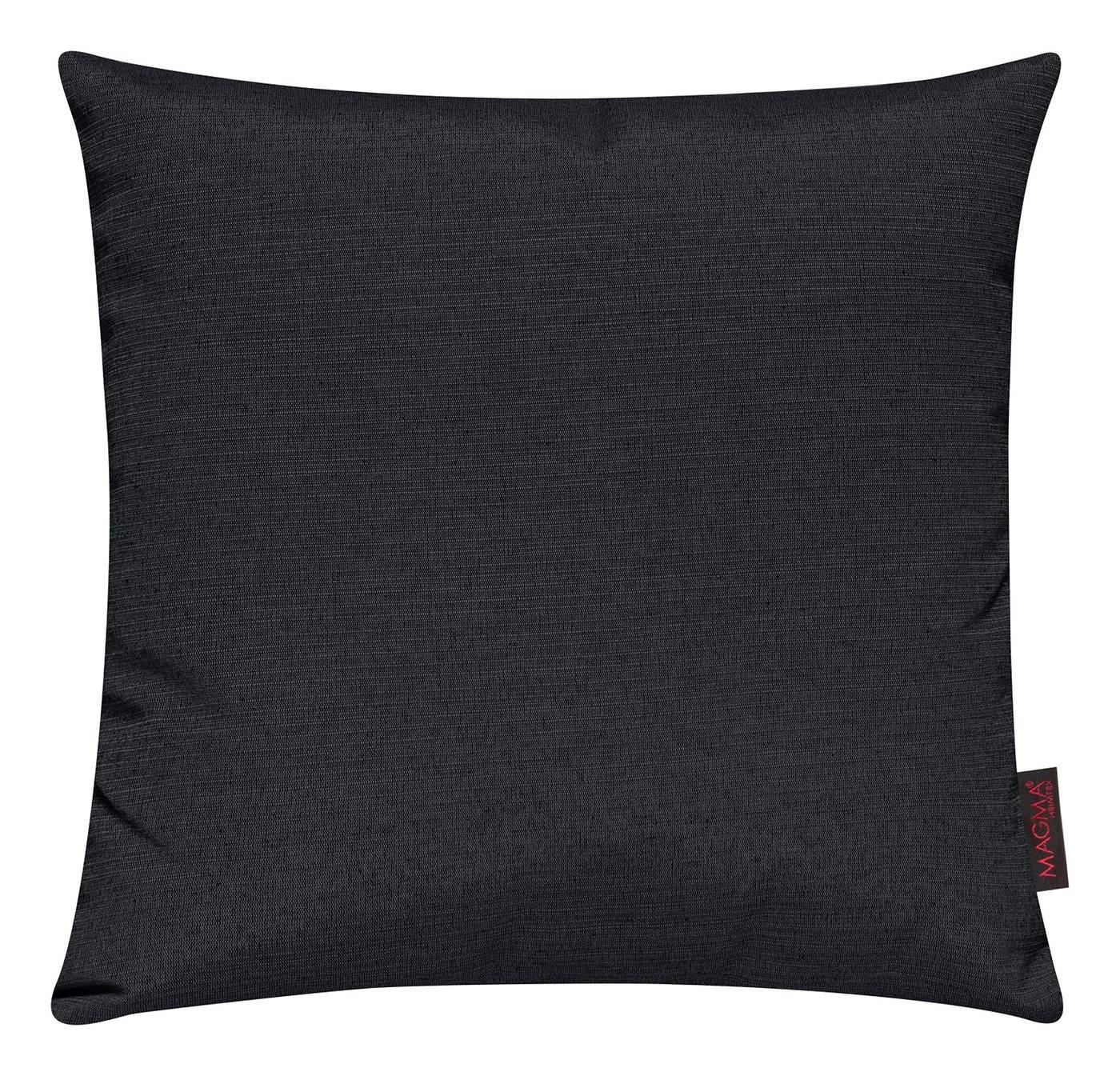 KISSENHÜLLE 2er Set Fino uni 50/50 cm - Schwarz, Textil (50/50cm) - Magma Heimtexx