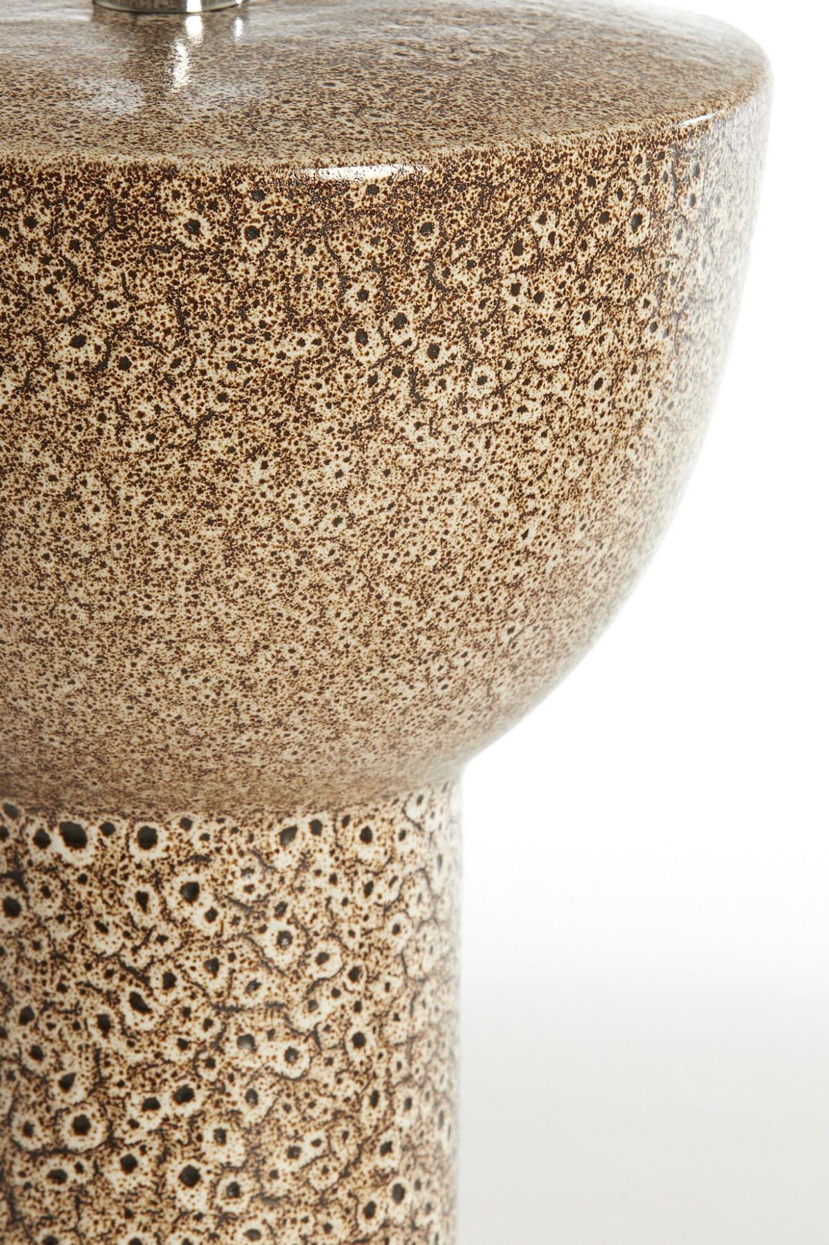 LAMPENFUSS Yasur Schwarz Ø26/34,5 cm - Schwarz, Keramik (26/26/34.5cm) - Light & Living