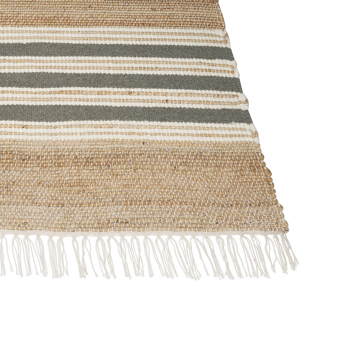 TEPPICH geflochten Mirza 230/160 cm - Beige, Naturmaterialen (160/230cm) - Beliani