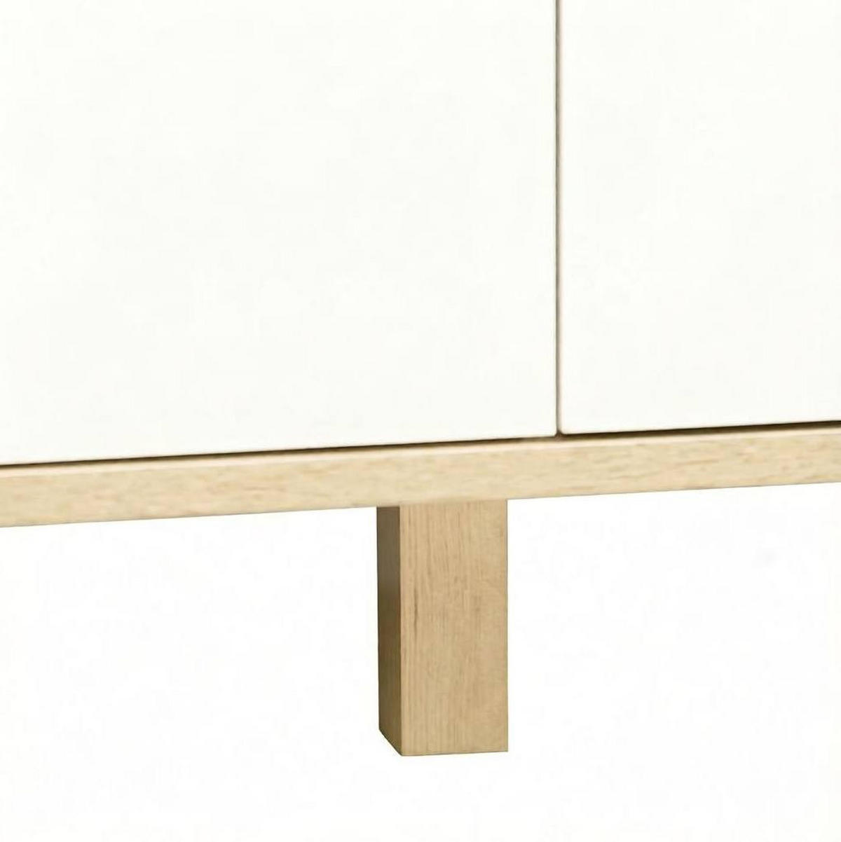 KOMMODE in Weiß und Eiche 120x40x76 cm mit 6 Schubladen - Eichefarben, Holzwerkstoff (40/76/120cm) - IVMEU