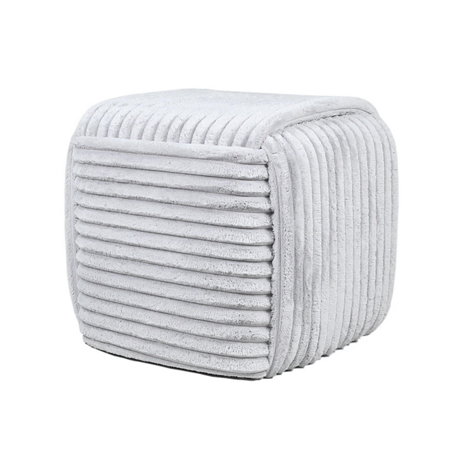 POUF Wiki grau 43/43/38 cm Textil - Grau, Textil (43/38/43cm) - Mondex