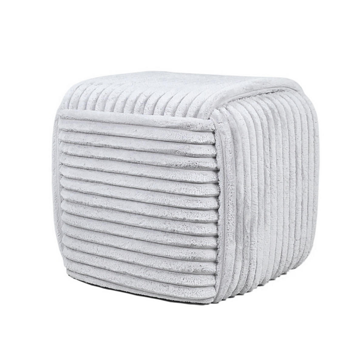 POUF Wiki grau 43/43/38 cm Textil - Grau, Textil (43/38/43cm) - Mondex