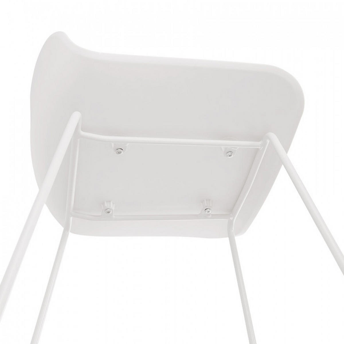 BARHOCKER Weiß 49x85x53cm - Weiß, Kunststoff/Metall (49/85/53cm) - AlterEgo