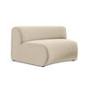 SOFAELEMENT Samt Stoff Beige - Beige/Creme, Kunststoff/Textil (147/70/89cm) - Makamii