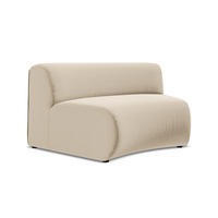 SOFAELEMENT Samt Stoff Beige - Beige/Creme, Kunststoff/Textil (147/70/89cm) - Makamii