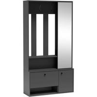 GARDEROBE SPOTTI - Graphitfarben, Holzwerkstoff (100/190/33cm) - Meblini