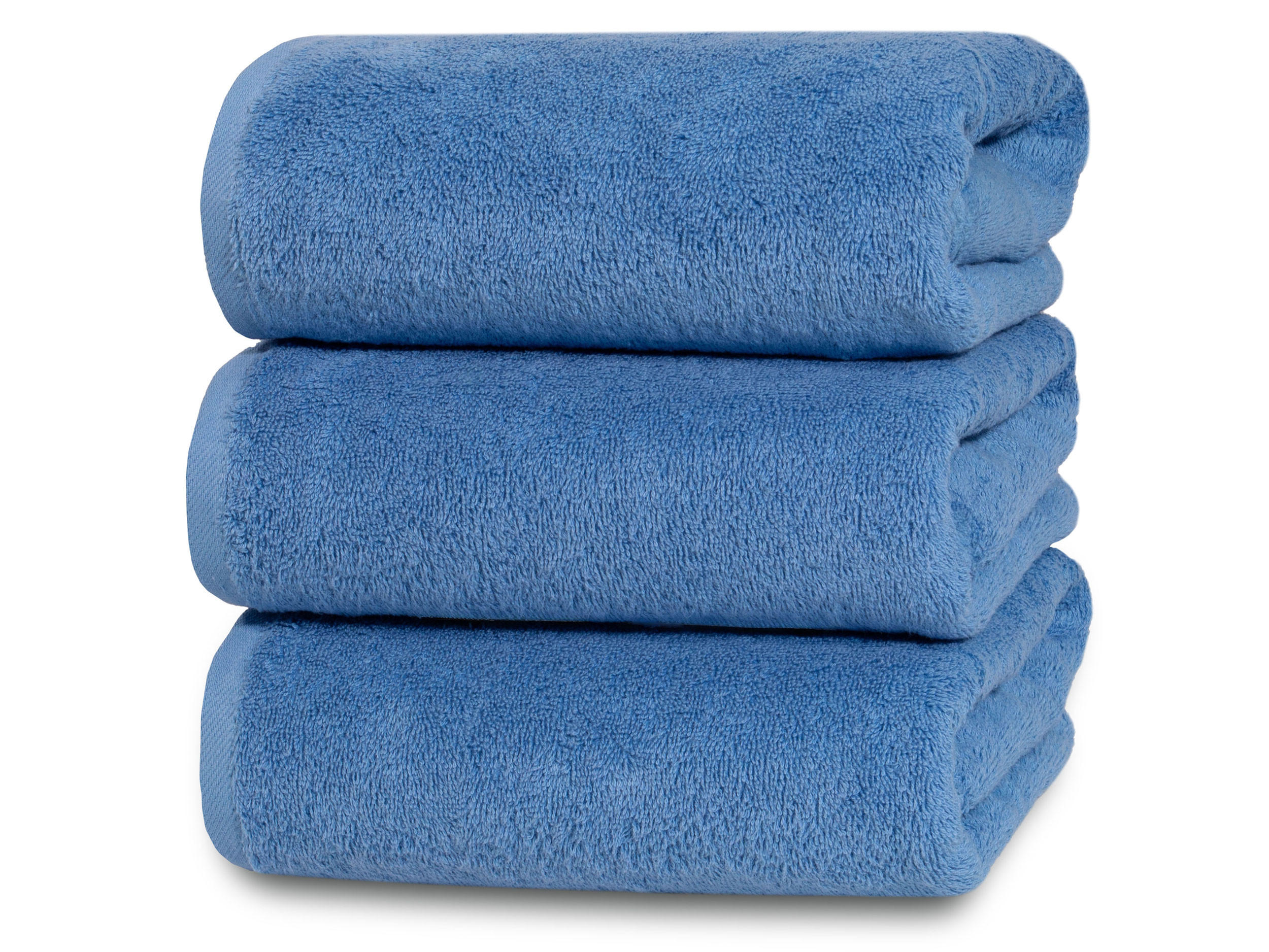 DUSCHTÜCHER, 3er-Set, 70x140 cm, 100% Baumwolle, Blau - Dunkelblau, Textil (70/140cm) - Zollner