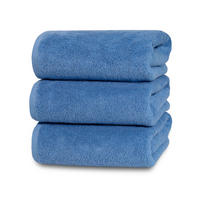 DUSCHTÜCHER, 3er-Set, 70x140 cm, 100% Baumwolle, Blau - Dunkelblau, Textil (70/140cm) - Zollner