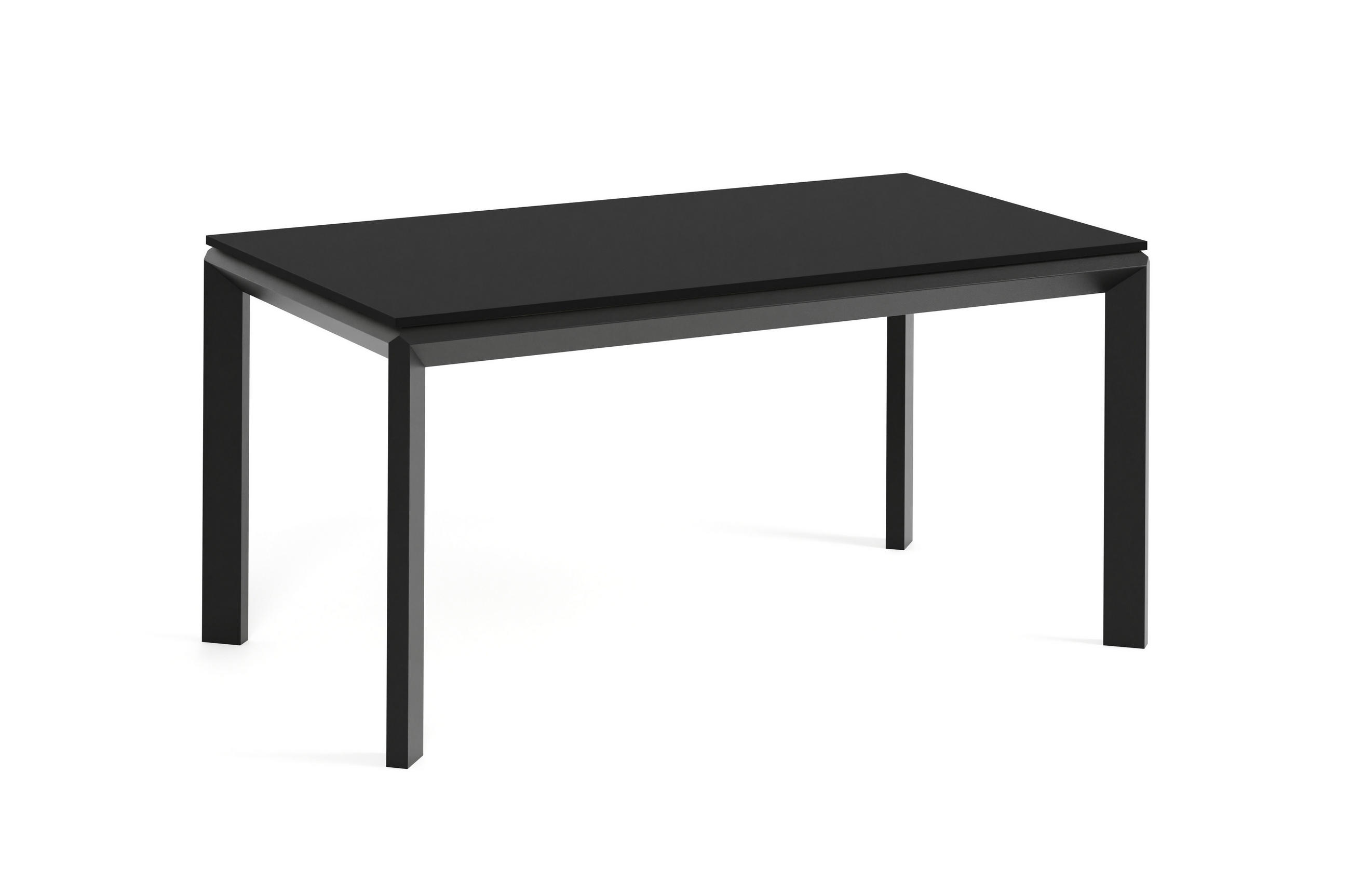 Meblini Esstisch Schwarz 160x76x90 cm