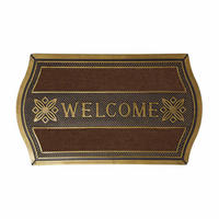 FUSSMATTE Welcome gold-braun, geschwungen 45/75 cm - Braun, Naturmaterialen (45/75cm) - Homescapes
