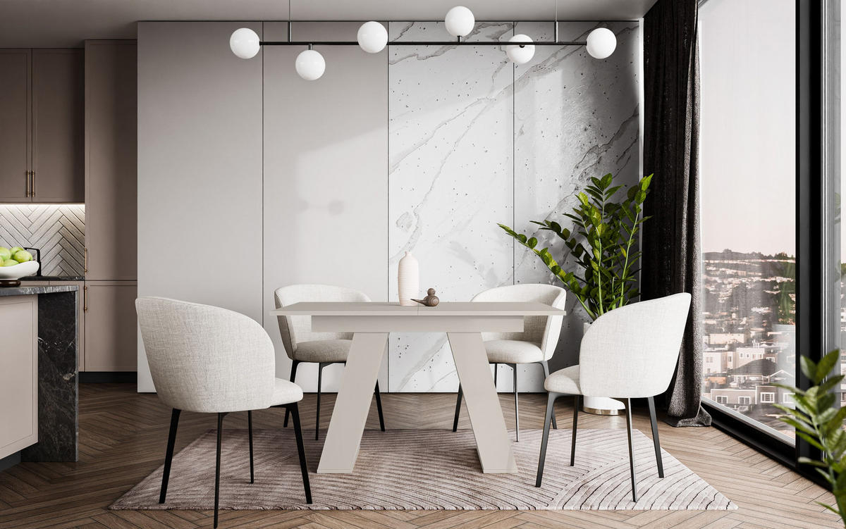 ESSTISCH Ausziehbar 120-160 cm Kaschmir - Kaschmir, Holzwerkstoff (160/80/75cm) - Home Collective
