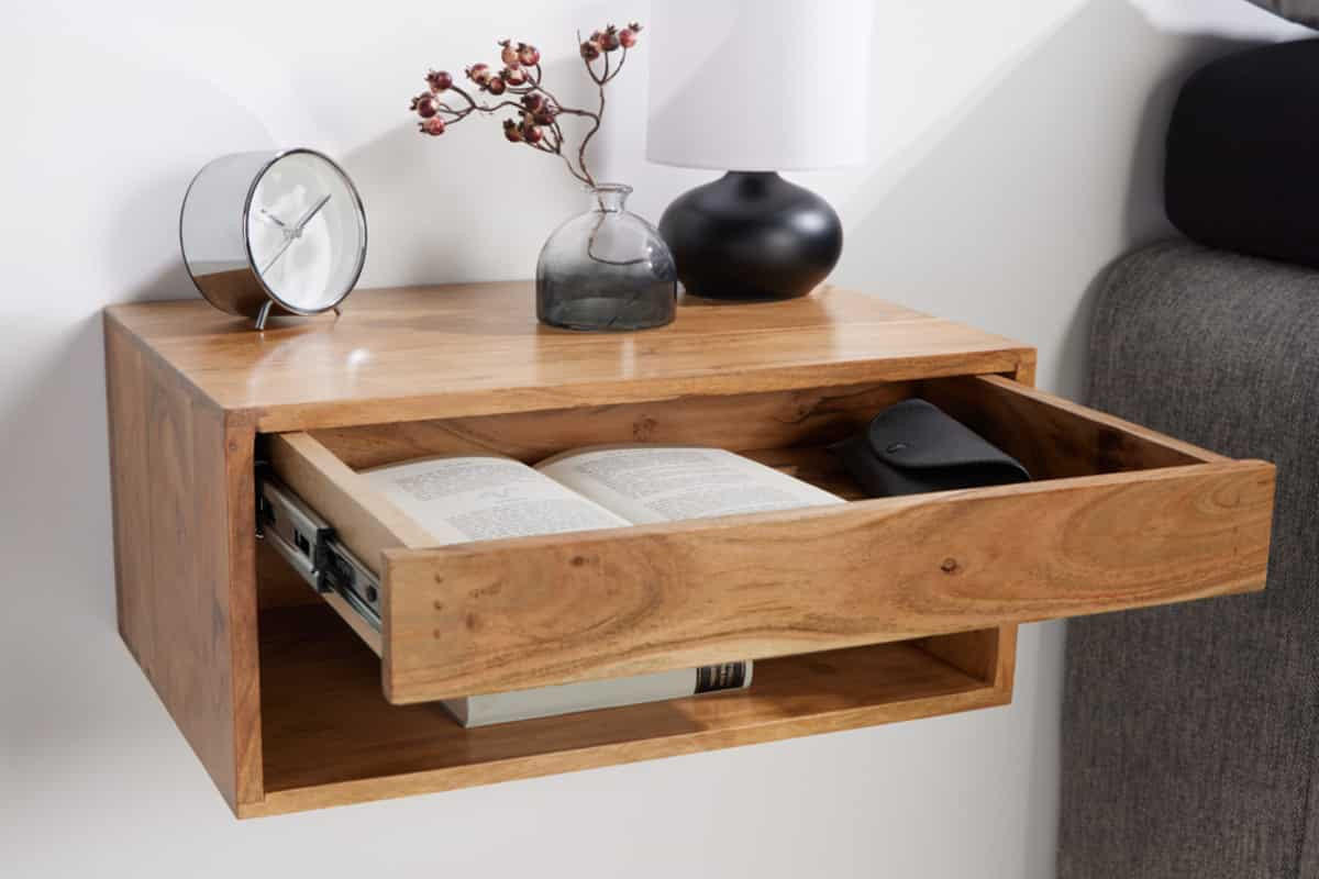 NACHTTISCH PURE Akazie Braun 50cm - Braun, Holz (50/25/35cm) - riess-ambiente