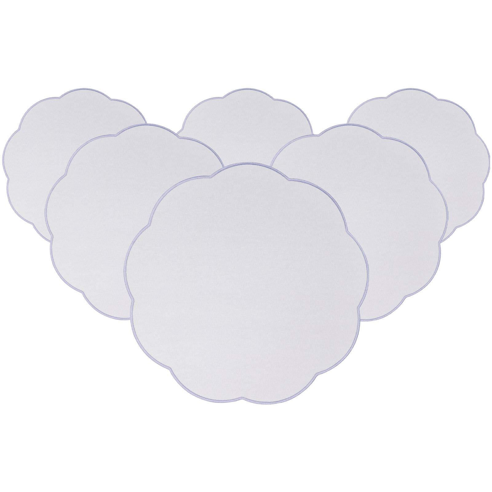 PLATZSETS Fleur Accessoires blau ø 40 cm 6er Set - Blau, Textil (40cm) - Villeroy & Boch