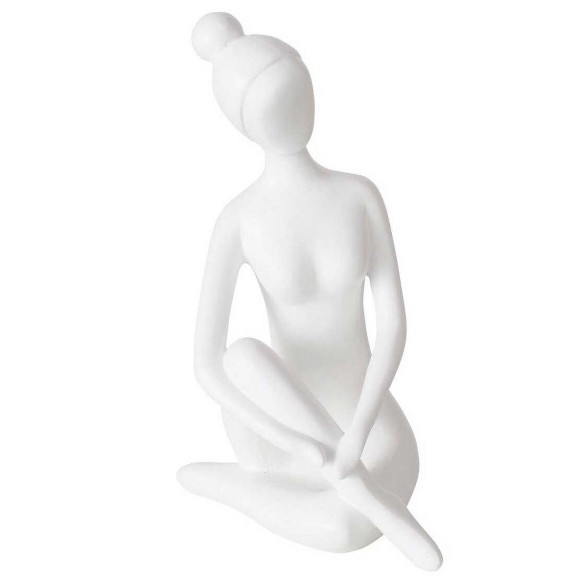 YOGA Figur 29 cm - Weiß, Kunststoff (15/29/20cm) - Boltze Home