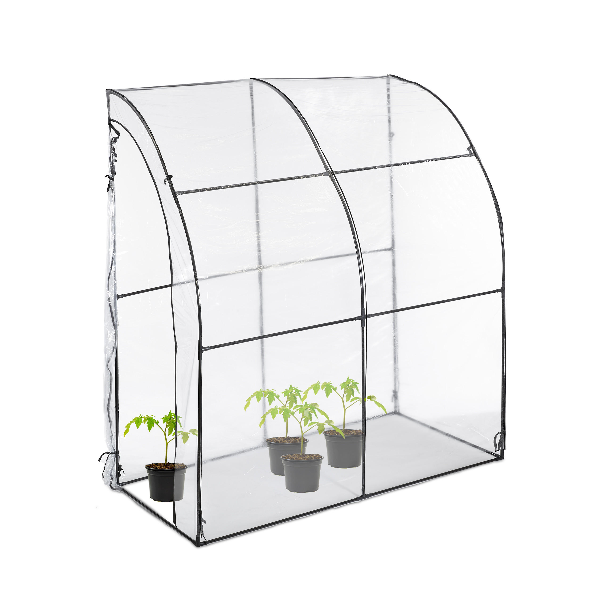 TOMATENGEWÄCHSHAUS - Transparent, Kunststoff/Metall (200/215/100cm) - Relaxdays