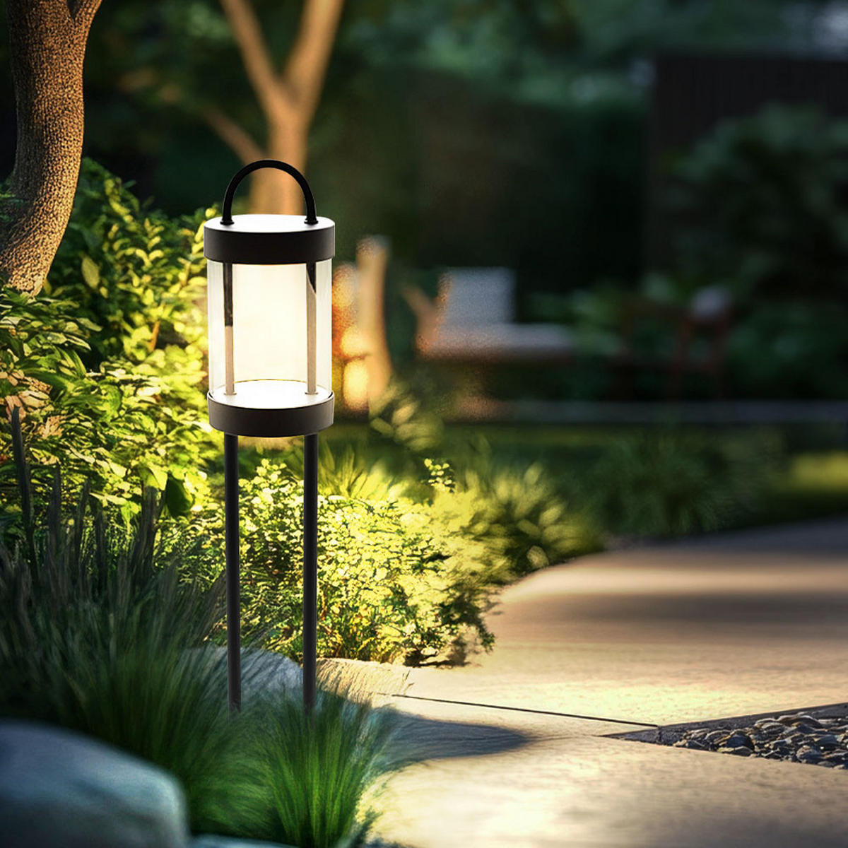 LED WEGELEUCHTE LUNDEN Alu Anthrazit - Anthrazit, Metall (12.5/12.5/65cm) - Nowa
