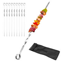 GRILLSPIESSE 10er-Set, silber, Edelstahl - Edelstahlfarben, Metall (1cm) - bremermann