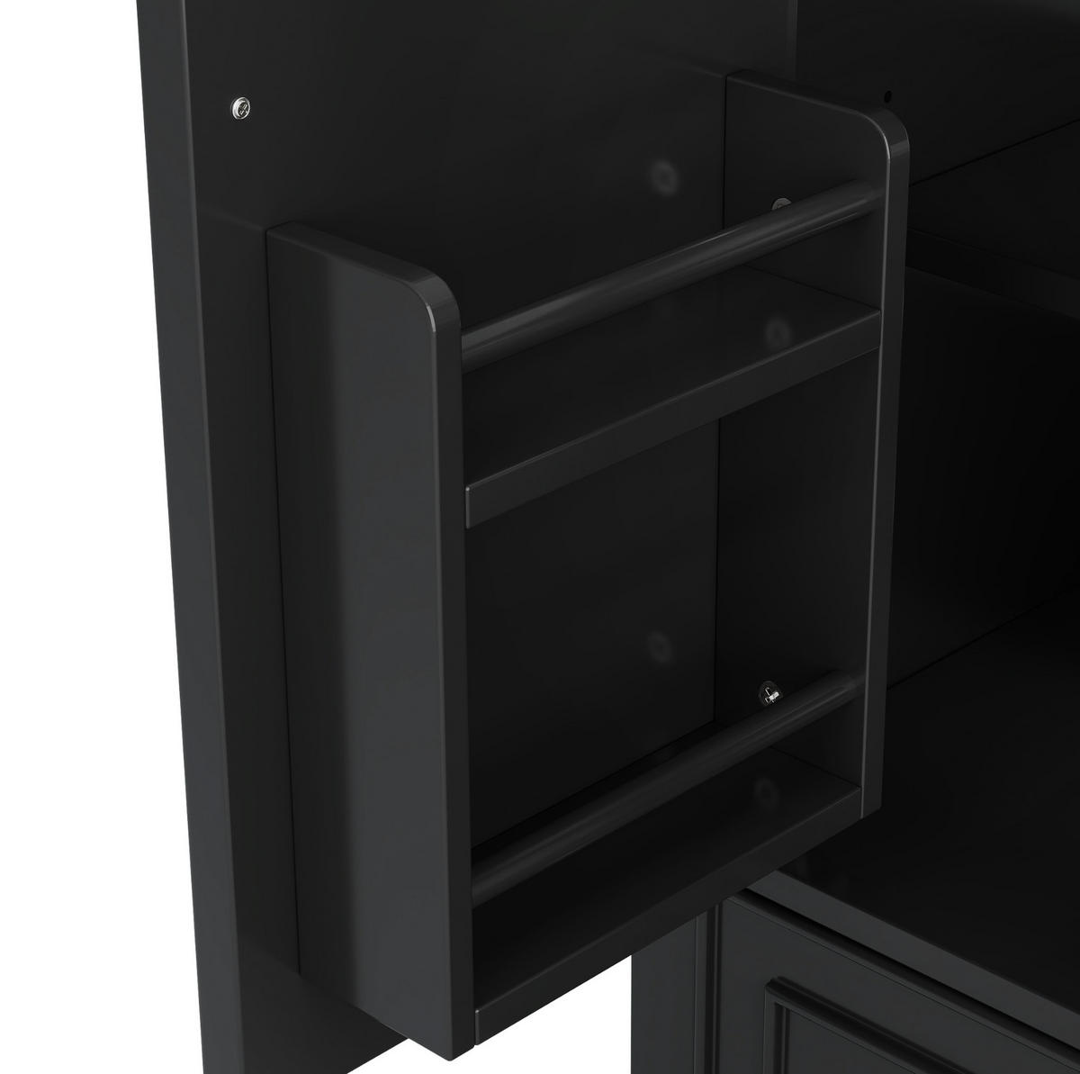 WASCHTISCHKOMBI 73x45x87 cm Schwarz aus Keramik & Spanplatte mit Waschbecken & Soft-Close Schublade - Schwarz, Holzwerkstoff (73/87/45cm) - Modfu