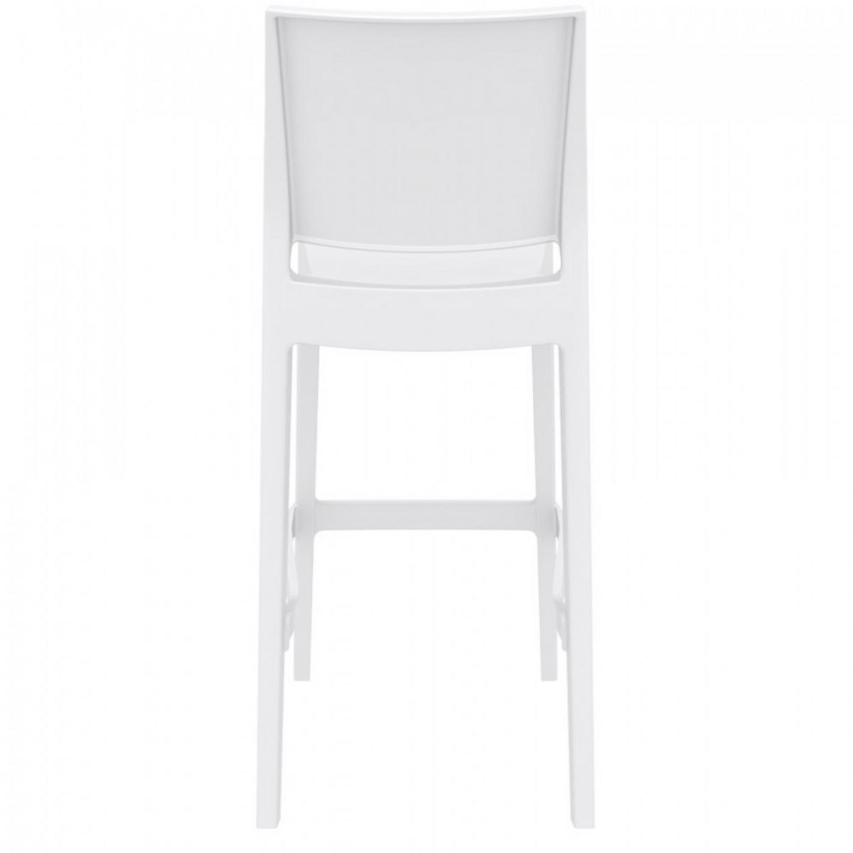 BARHOCKER Weiß 51x107x41cm - Weiß, Kunststoff (51/107/41cm) - AlterEgo
