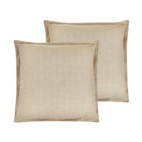 DEKOKISSEN 2er-Set Beige 45/45 cm Guzmania - Beige, Textil (45/45cm) - Beliani
